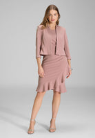 Taillierte Jacke aus Jersey Crêpe vintage pink