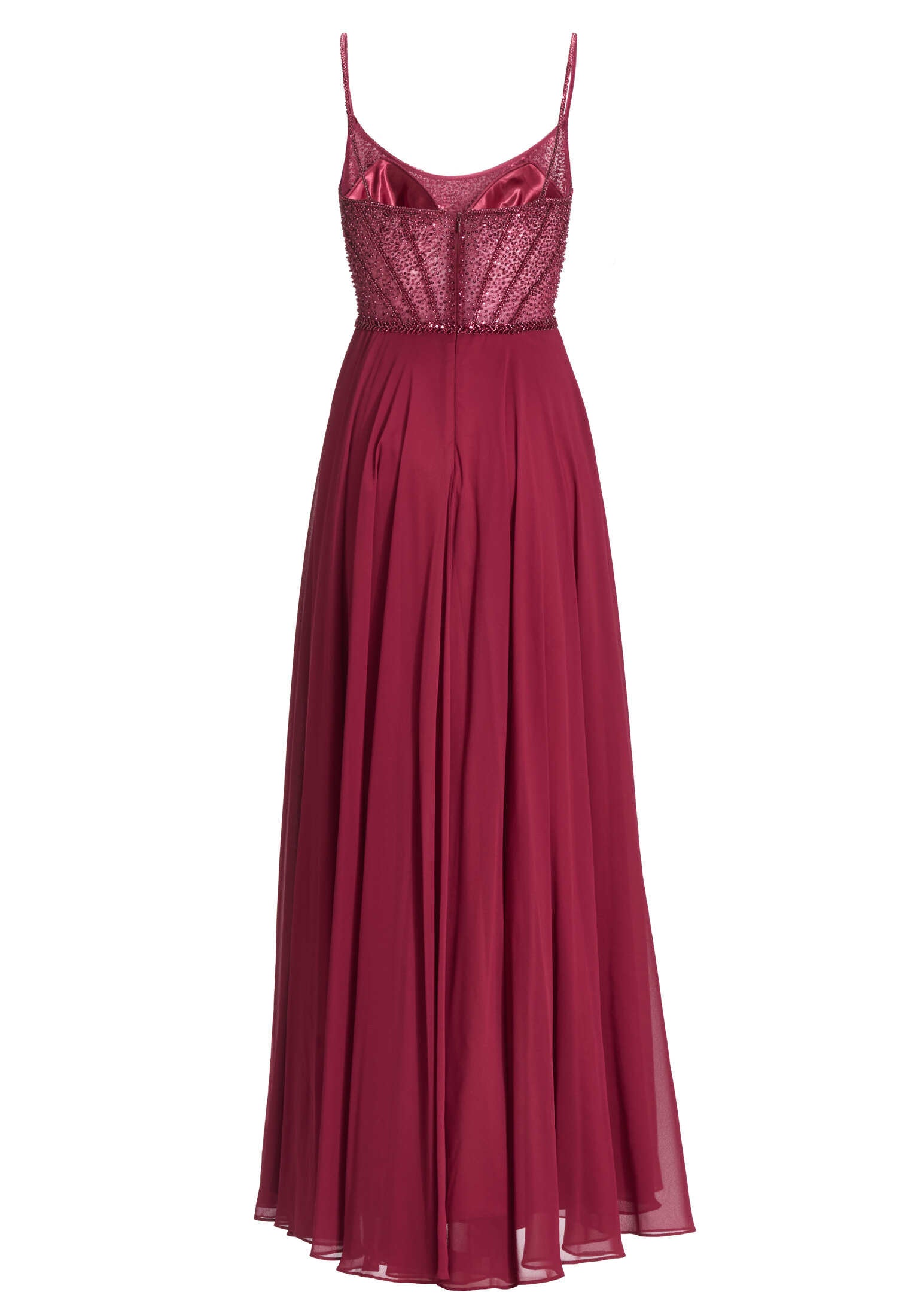 Chiffonkleid mit besticktem Top