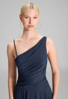 Fließendes Jerseykleid mit Rückenausschnitt