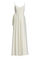 Satin Jumpsuit mit angedeutetem Wasserfallausschnitt