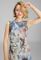 Midi Kleid aus Mesh mit Ikat Druck