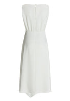 Cocktailkleid aus Satin mit Wasserfall Ausschnitt und seitlichem Godet