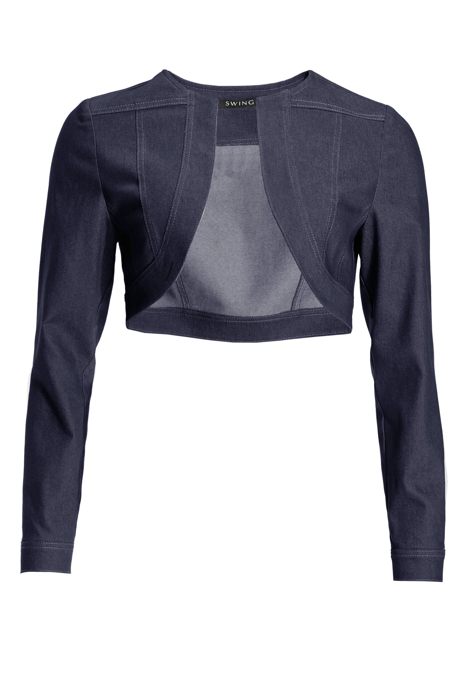 kurze Jeansjacke aus Stretch Denim