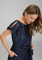 Jumpsuit mit Cut-Outs und weitem Bein