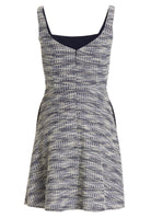 Kurzes Cocktailkleid mit Karree-Ausschnitt