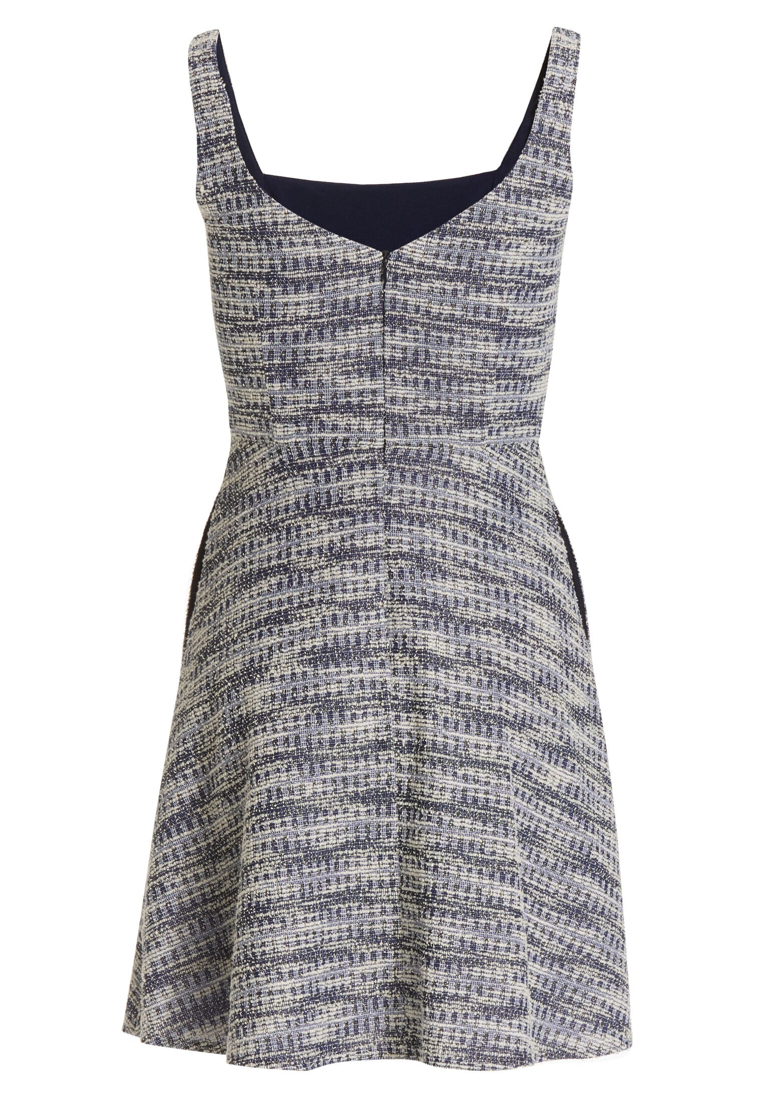 Kurzes Cocktailkleid mit Karree-Ausschnitt