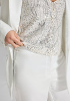 Hose aus Satin mit geradem Bein