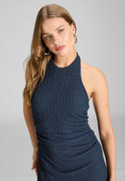 Figurbetontes Abendkleid aus Jersey Cloque