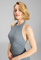 Figurbetontes Abendkleid aus Jersey Cloque