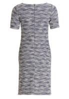 Etuikleid aus elastischem Bouclé mit Halbarm