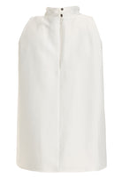 Ärmelloses Top aus nachhaltigem Satin mit Drapierung am Kragen