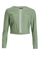 Kurze Jacke aus Stretch Denim mit aufgesetzten Taschen