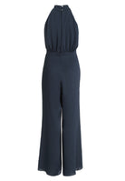 Jumpsuit mit Schluppe aus gehämmertem Satin