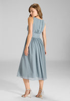 Chiffonkleid mit Taillenpasse