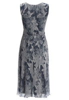 Plissiertes Kleid mit Metallicfäden