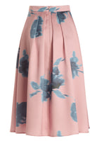 Faltenrock aus bedrucktem Twill