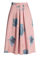 Faltenrock aus bedrucktem Twill