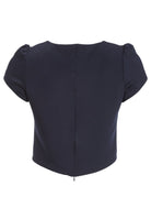 Oberteil aus Scuba mit kurzen Ärmeln