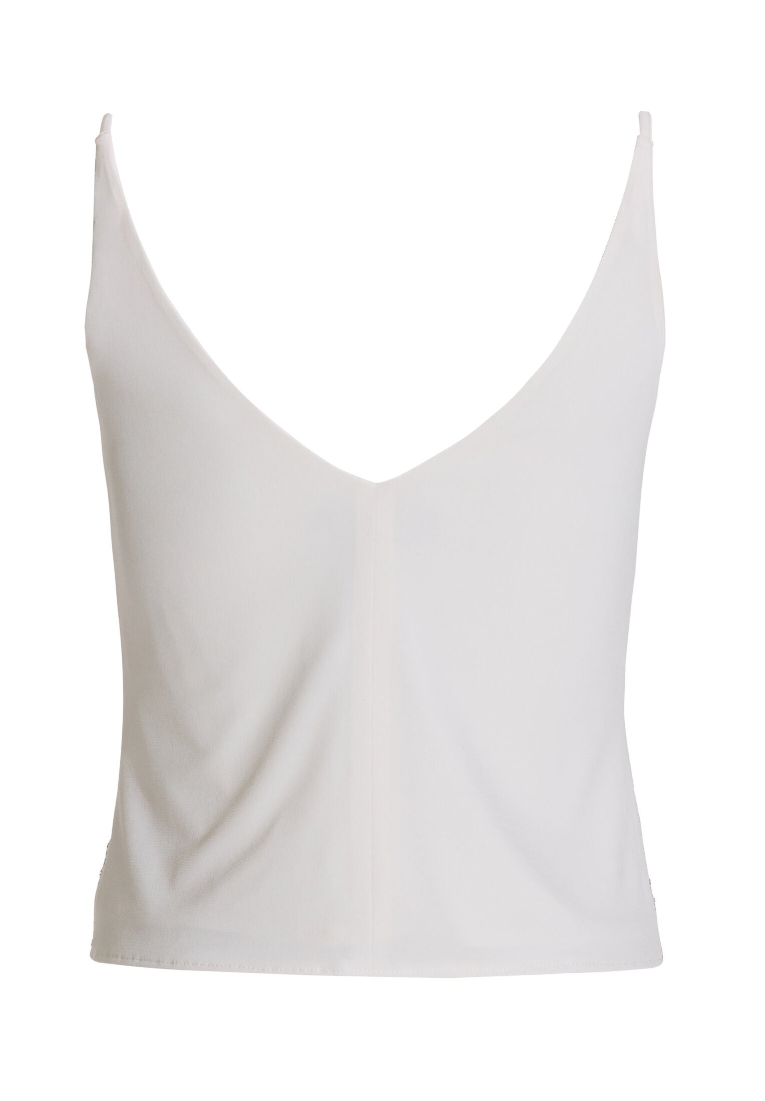 Top mit Spagettiträgern und Pailletten Bestickung