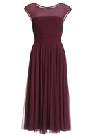 Cocktailkleid aus Mesh mit geraffter Korsage